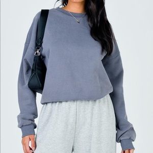 princess polly josie crewneck sweater navy